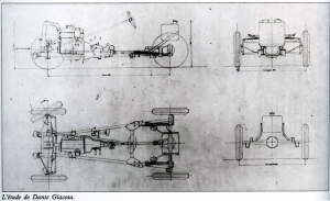 Châssis à moteur central avant dessiné par Dante Giacosa pour Gordini